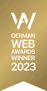 German Web Awards Winner 2023 Logo in Gold